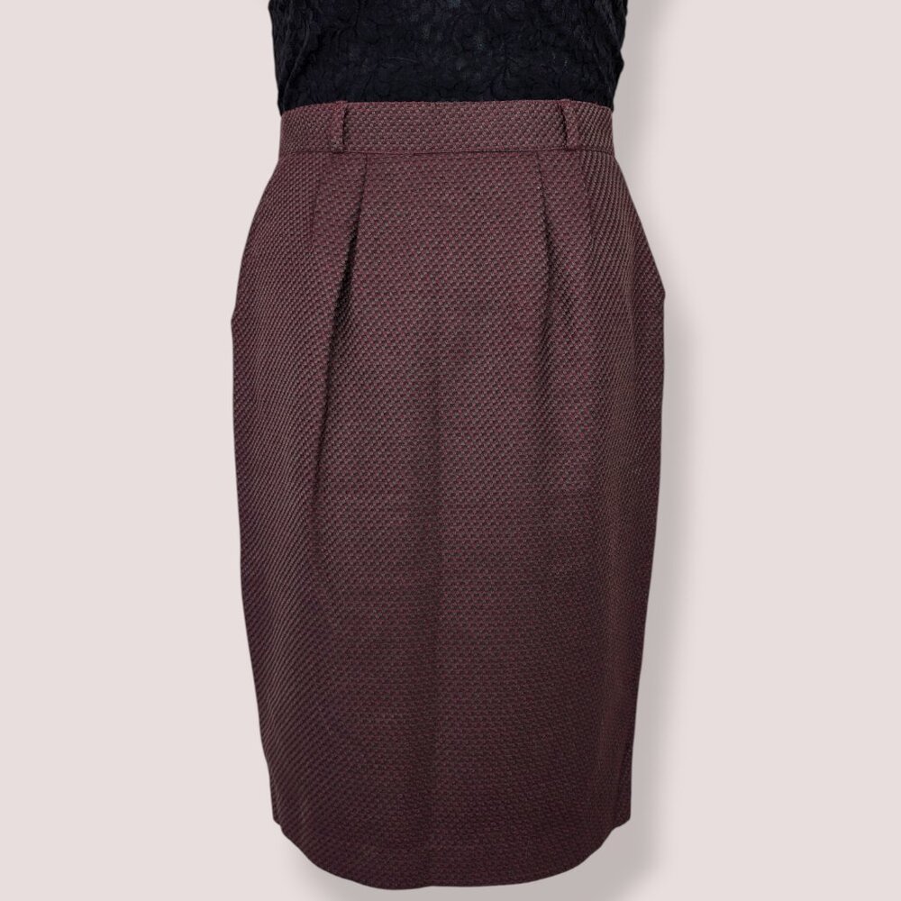 🍁V. Braemar Jeremy Scott Red Pure Virgin Wool Skirt